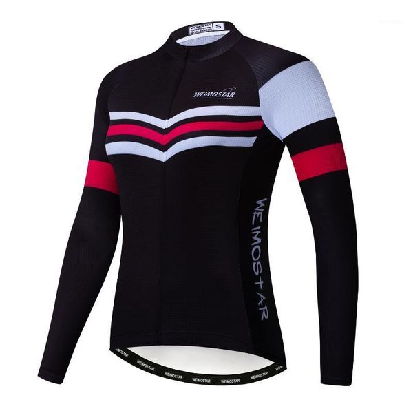 

women cycling jerseys mtb bicycle clothing ciclismo long sleeves bike jersey road riding shirt sport black1, Black;red