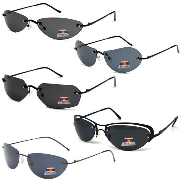 

sunglasses matrix neo style polarized ultralight rimless men driving brand design sun glasses uv 400 outdoor sports eyewear, White;black