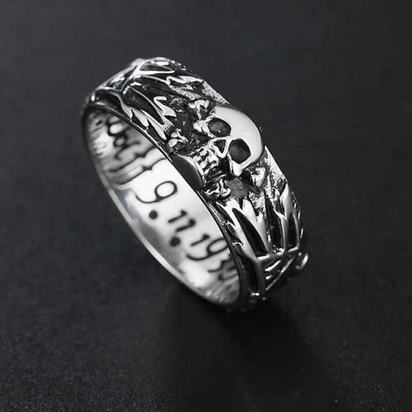 Cluster Ringe Edelstahl Männer Domineering Schädel Teufel Punk Gothic Einfach Für Biker Männlich Junge Schmuck Kreativität Geschenk Großhandel OSR324