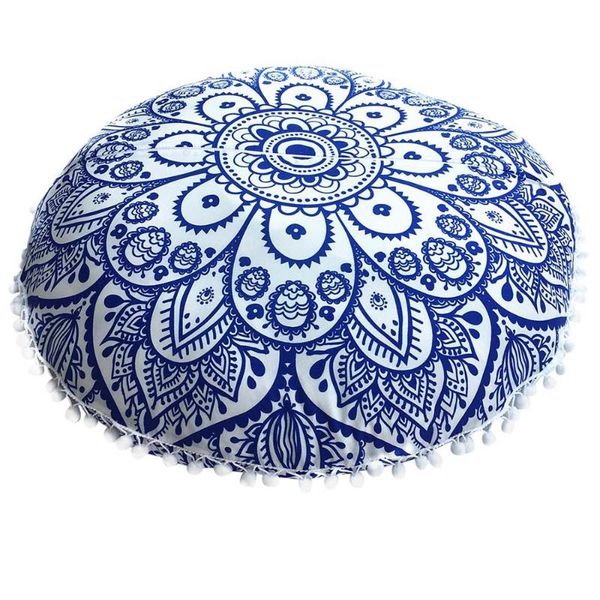 

cushion/decorative pillow vintage mandala flower floor cover ornament round bohemian meditation cushion cases feather colorful covers