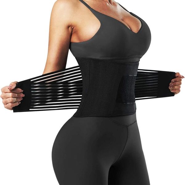 

adjustable waist tourmaline self heating magnetic therapy back support belt lumbar brace massage band health care, Black;gray