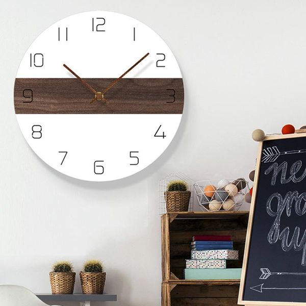 

wall clocks clock art silent wood design living room modern minimalist nordic fashion restaurant decor
