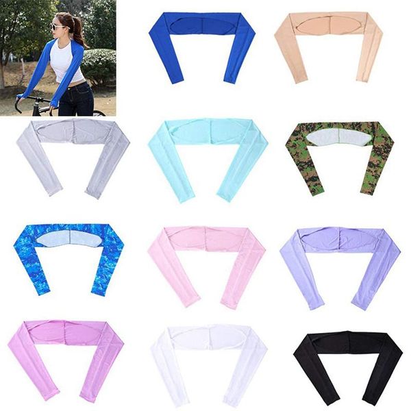 

elbow & knee pads warmers uv-resistant for running cycling hiking golf txtb1cooling shawl arm sleeve non-slip and breathable ice silk, Black;gray