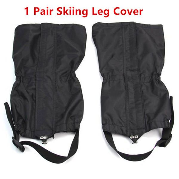 

waterproof cycling leg cover ski boot travel shoe bundling windproof fixing strap gaiters snowboarding accessory arm & warmers, Black