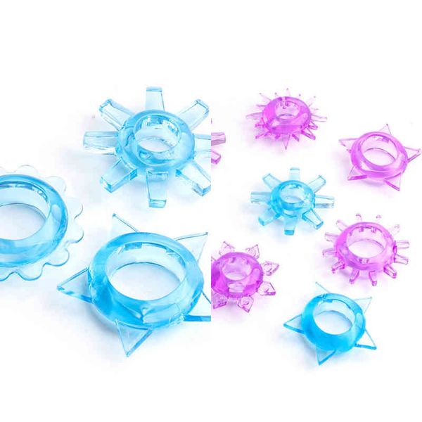 Nxy Cockrings 3 6 9pcs Giocattoli del sesso maschile Silicone Tempo di ritardo Eiaculazione Anello del pene Merci del cazzo per adulti Cristallo Colore casuale 0215