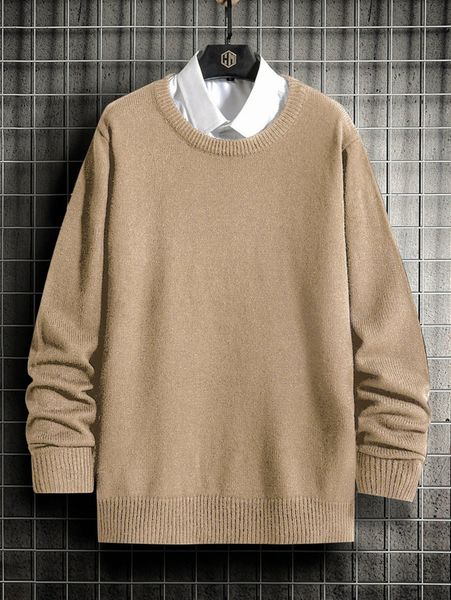 

men solid sweater without shirt 67k2#, White;black