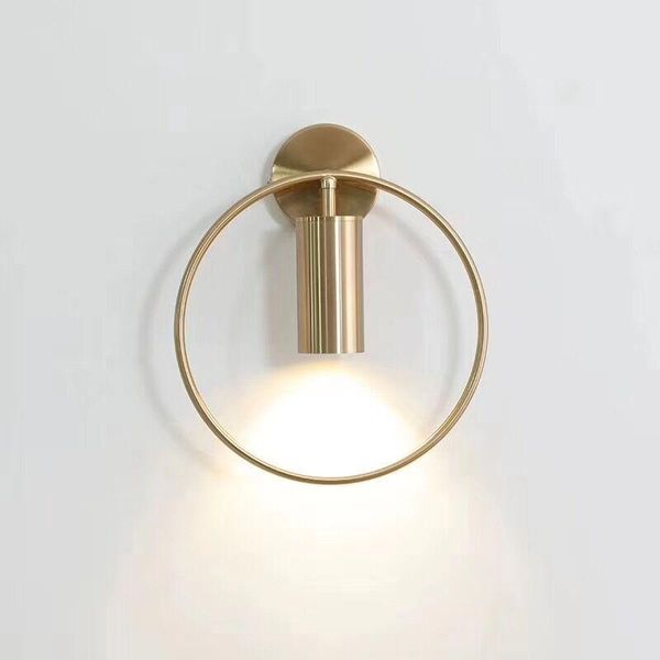 

wall lamp modern nordic golden ring led sconce hanging luminaire indoor bedside el living room home decoration light fixture