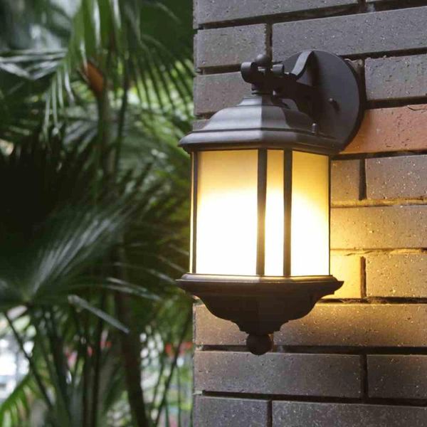 

lukloy outdoor wall light european e27 waterproof square lamp landscape garden aisle corridor sconce lamps