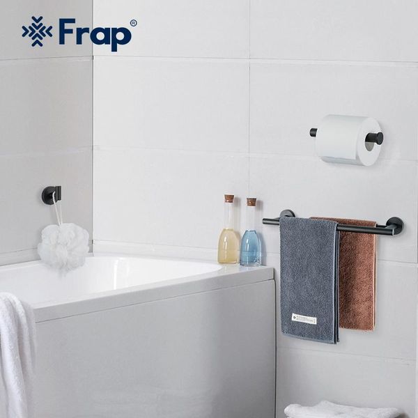 

frap matte black bathroom shelf paper holder coat hook towel rack bath hardware sets accessories simple style set accessory