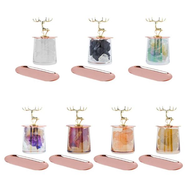 

fragrance lamps crystal quartz stone diffuser essential oil with cover