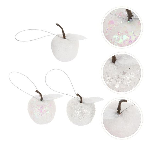 

party decoration 20pcs christmas hanging pendants xmas simulation apple decors (assorted color)