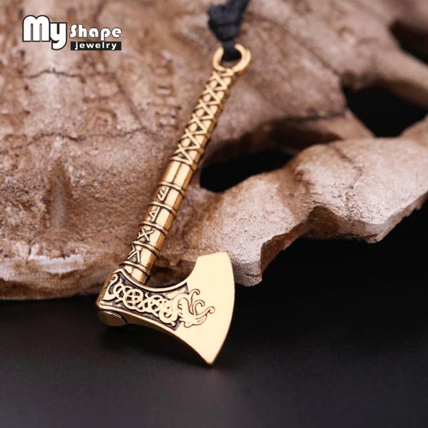

my shape est chinese dragon symbol norse vikings runes myth rune amulet pendant necklace luck blessing jewelry cool punk necklaces, Silver