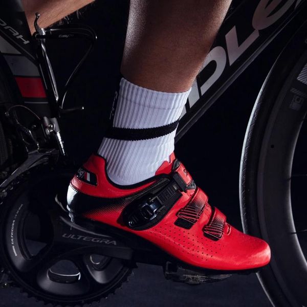 

cycling footwear santic men shoes breathable non-slip palladium buckle bicycle road lightweight asian size ws20012, Black