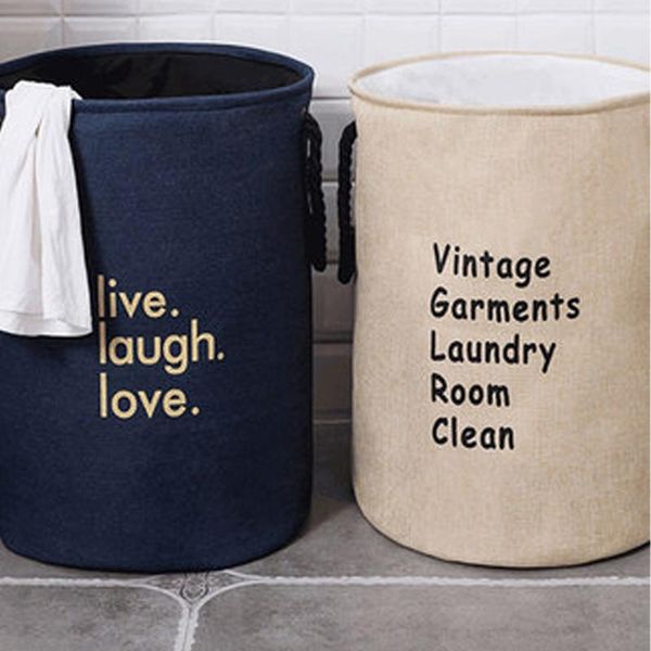 

cotton linen dirty clothes basket folding laundry household storage toy artifact yi lou buc2021 bags