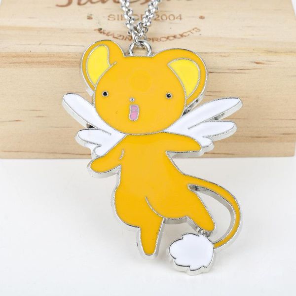 

chains anime necklace women card captor necklaces woman cerberus jewelry ladies design pendant trendy party zinc alloy naszyjnik, Silver
