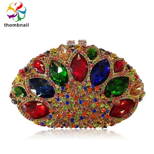 

fashion color crystal bag party evening purse main women 2021 summer bags