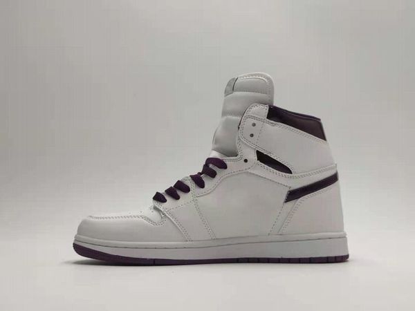 

(with box)2021 1 court purple basketball shoes men women white grape 1s sneaker