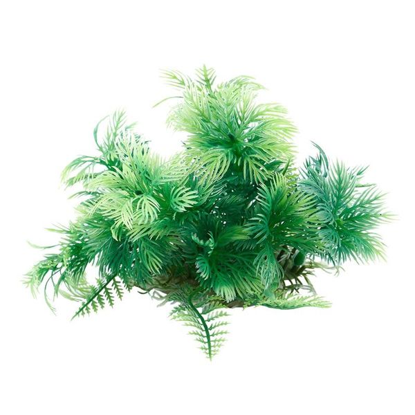 

decorations aquarium tank plants decor plastic 14cm green