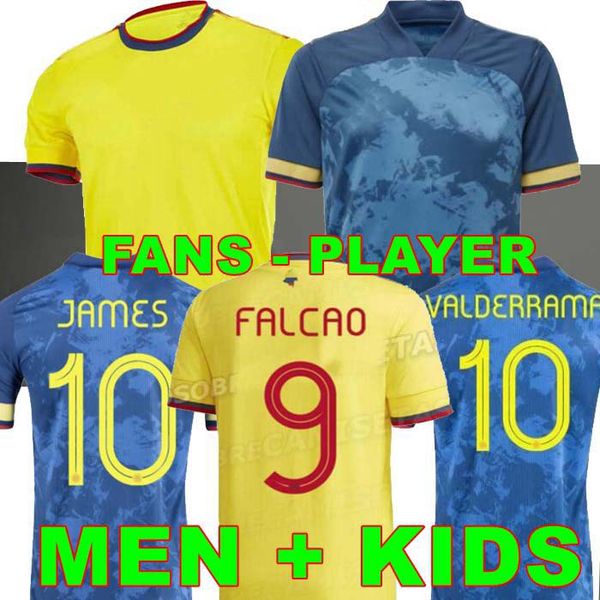 

Player version 2021 2022 Colombia Soccer Jersey 21 22 JAMES FALCAO copa america retro 1990 Columbia football shirt VALDERRAMA CUADRADO Camis, Black;yellow