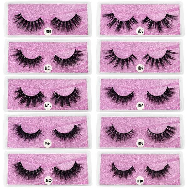 

faux mink eyelashes 3d lashes natural false messy fake makeup in bulk