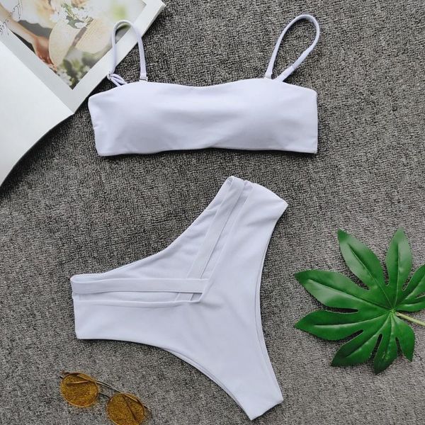 

bras sets high cut women white adjusted straps and brief 2 piece summer push up padded female two-pieces bathing suits, Red;black
