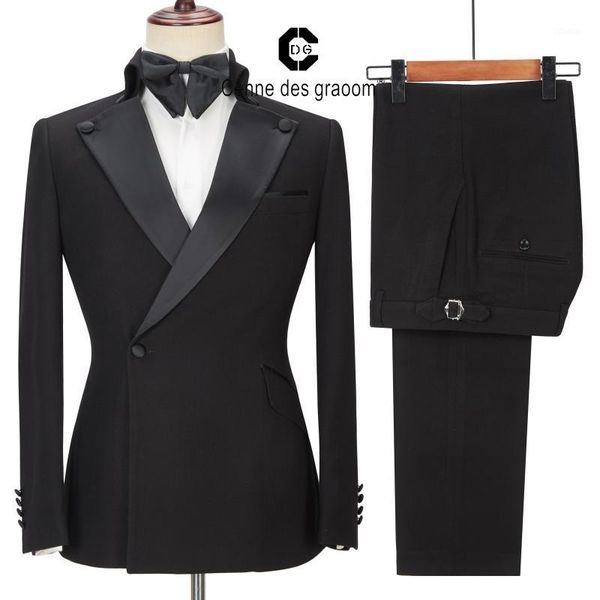 

men's suits & blazers cenne des graoom latest coat design men tailor-made tuxedo 2 pieces wedding party singer groom costume homme blac, White;black
