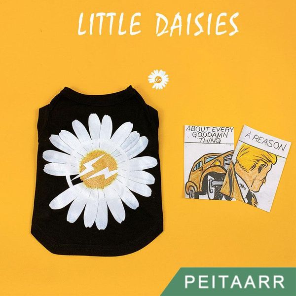 

dog apparel [peitaarr]pet supplies clothes designer tide brand small daisies spring and summer breathable vest