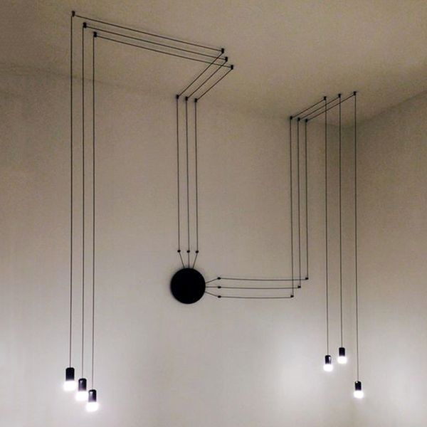 

nordic modern simple design diy long cable pendant suspension lamps dining room living room bedroom restaurant wall hang lamp