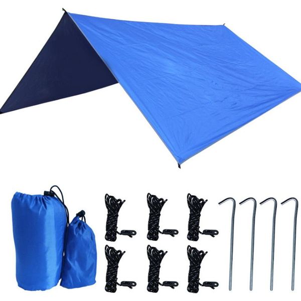 

3mx3m awning waterproof tent tarp uv protection hammock outdoor camping sun shelter canopy sunshade beach garden picnic tents and shelters