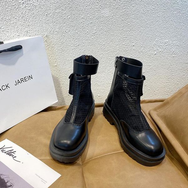 

boots are the summer 2021 thin hollow breathable ankle, Black