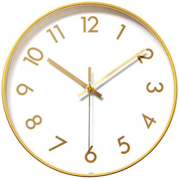 

wall clocks simple modern clock silent bedroom white round living room orologio da parete home decoration mm60wc