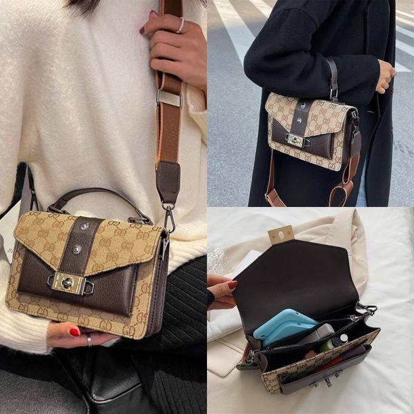 

year's popular small bag women's new versatile sling shoulder messenger bag wide shoulder strap square handbags