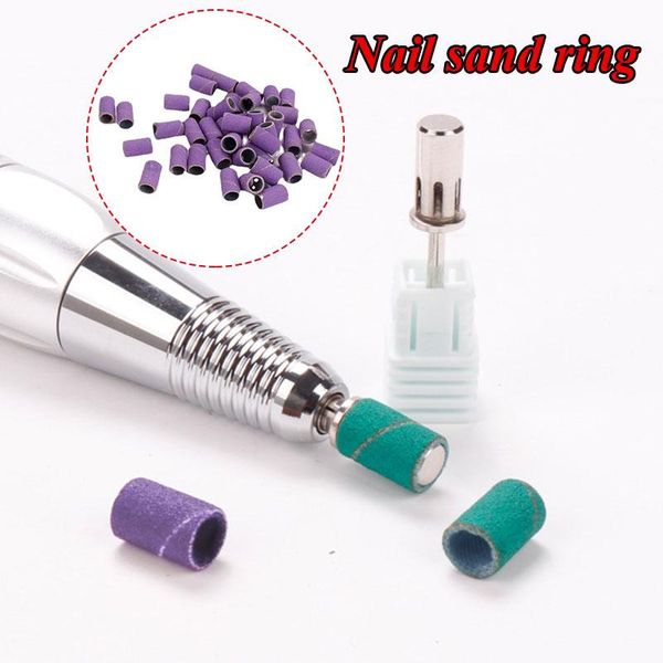 

nail art equipment drill bits 50/100pcs 80#/120#/180# machine replacement sanding bands manicure tool accessories, Silver
