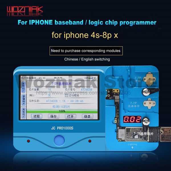 

power tool sets jc pro1000s logic baseband eeprom ic chip programmer read write repair for 4 5 6 6s 7 7p 8p x xs 11pro max