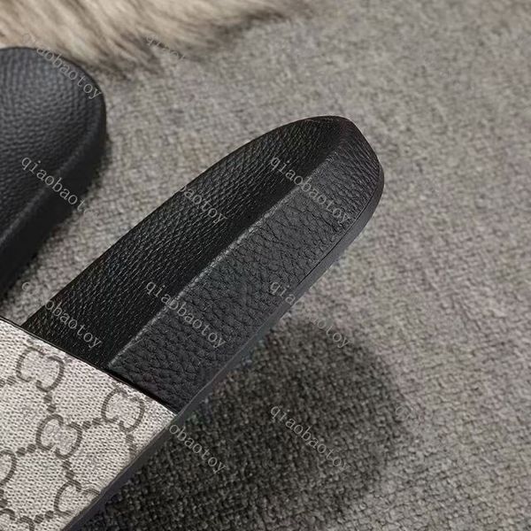 

with box designer slippers slides luxury shoes mens womens classics summer sandals beach slide flat platform sandal flowers printi6590358, Black