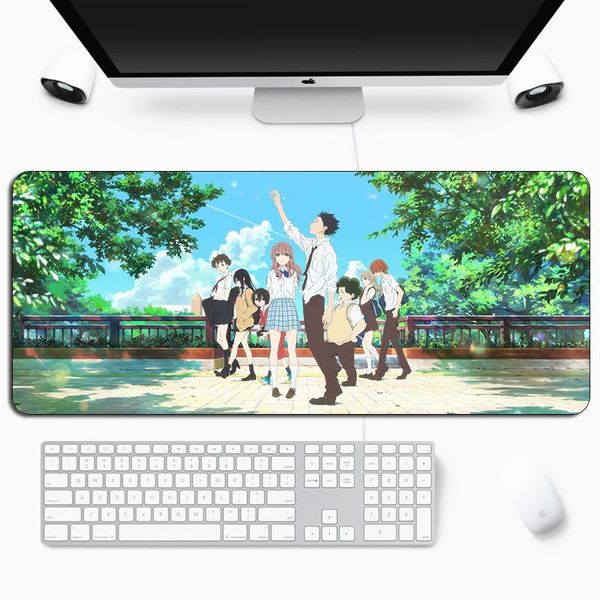 

mouse pads & wrist rests japan anime a silent voice gaming large pad rubber locking edge otaku xl computer mousepad gamer lapnotebook de