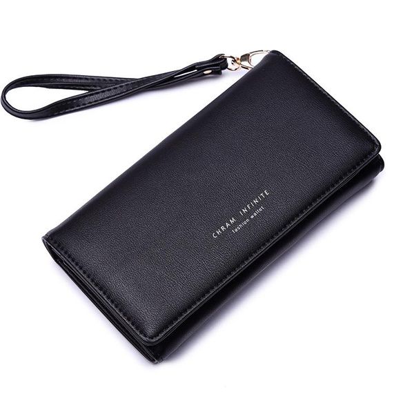 

wallets 2021 ladies wallet korean simple zipper long female cute student multifunctional mobile phone bag, Red;black
