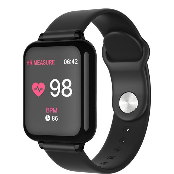 

b57 smart watch waterproof fitness tracker sport for ios android phone smartwatch heart rate monitor blood pressure functions