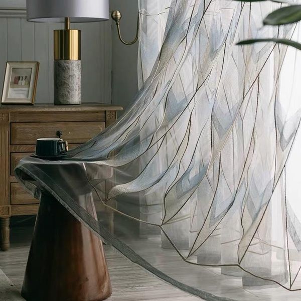 

curtain & drapes as nordic 2021 modern minimalist curtains white and gray exquisite embroidery jacquard for living dining room bedroom