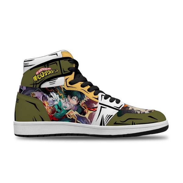 

my hero academia cartoon anime japanese diy handsome running non-slip basketball shoe for man trend sports shoes high basketball shoes