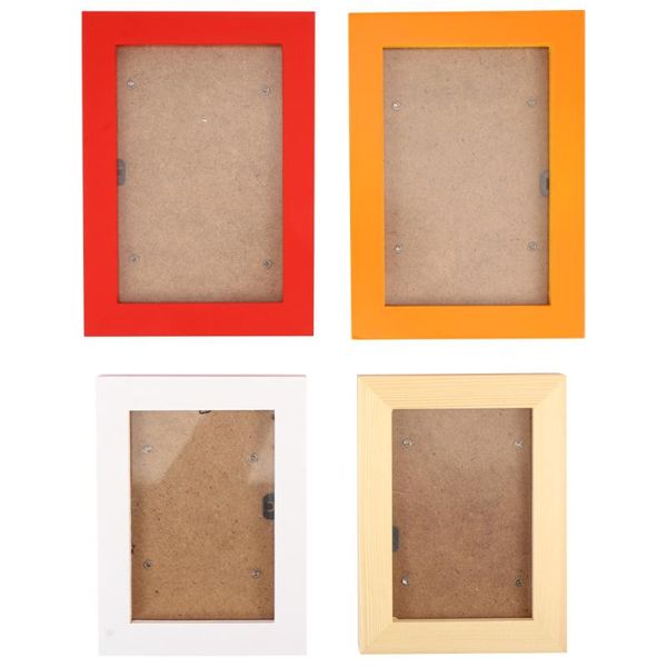 

frames 4pcs po household wood holder wall picture frame