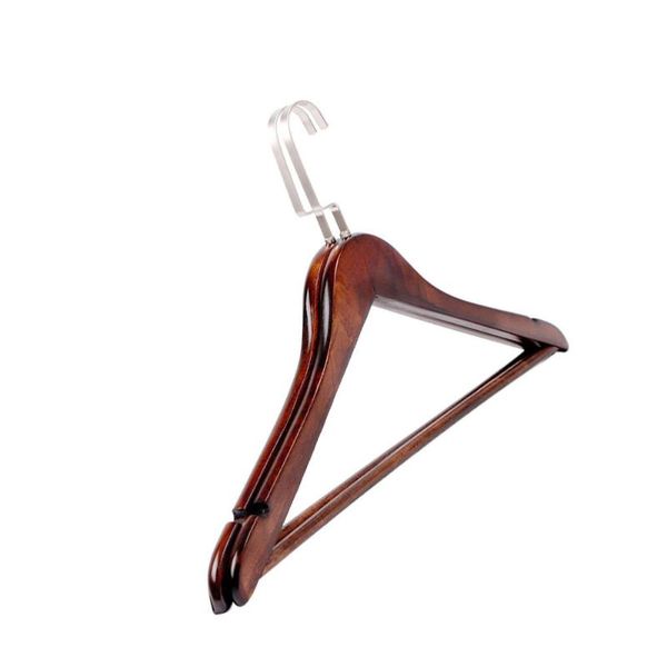

hangers & racks 2pcs wood hanger non-slip clothes shirts sweaters dress drying rack for home