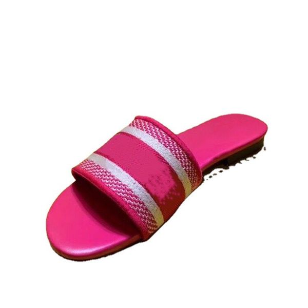 

slippers straight 2021 summer letter embroidery cool print flat bottom one line drag casual lazy wear zly {category}, Black