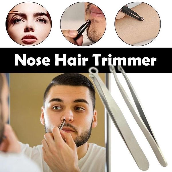 

electric nose & ear trimmers hair trimming tweezers multifunction removal round-tipped clipper stainless steel trimmer tool