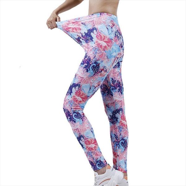 

printing push up women leggings fitness gym pants elasticity floral printed trousers bottom, Black