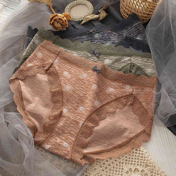 

jacquard lace middle waist women's underwear with bow buttocks and cotton underpants, Black;pink