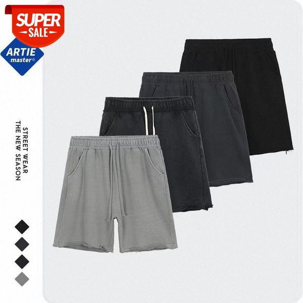 

artle retro wash dyed distressed loose side wide-leg shorts #dd2q, Black