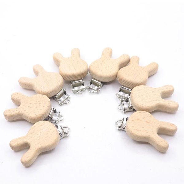 

pacifiers# 10pc pacifier wooden heart clip baby teether ecofriendly crafts dummy clips for born chains