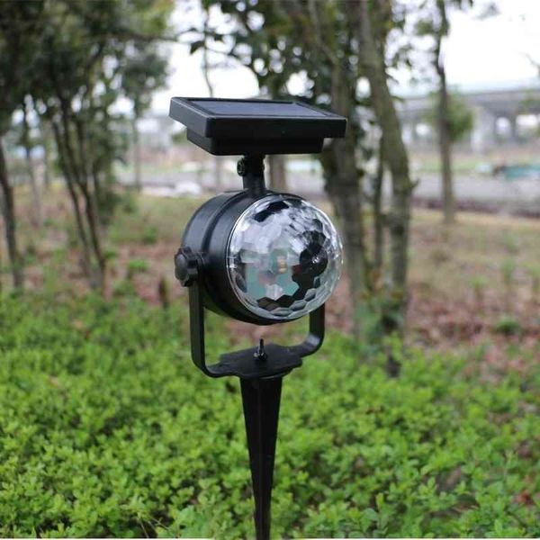 

solar garden rotary projection courtyard floor laser lawn lamp, colorful light decoration