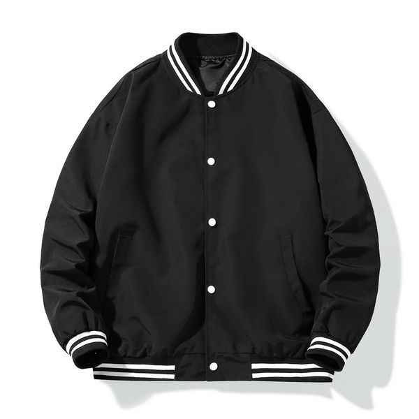 

men's jackets unique cotton clothing brand breasted rib solid sleeve bomber male jacket fine fashion suit baseball holder q00m, Black;brown